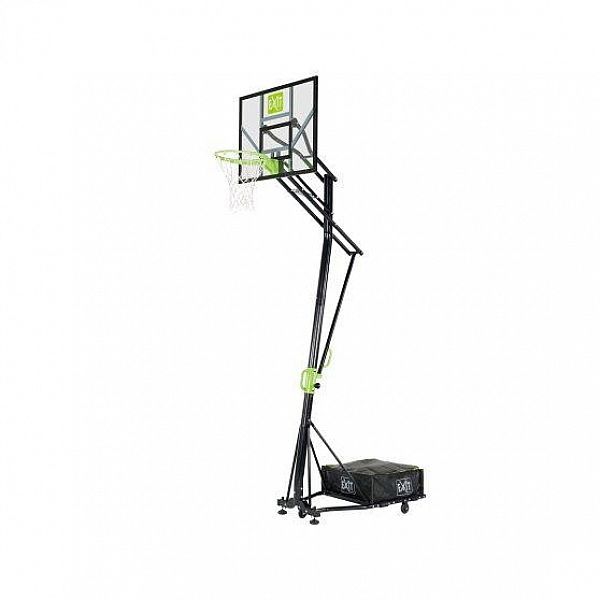 Переносной баскетбольный щит EXIT Galaxy green/black на колёсиках