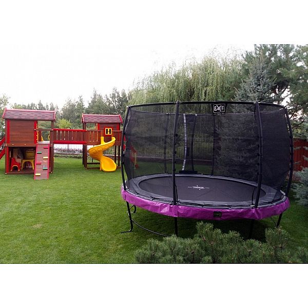 Батут EXIT Elegant Premium 366cm Purple із захисною сіткою стандарт