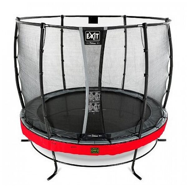 Батут EXIT Elegant Premium 305 cm red з сіткою безпеки Deluxe
