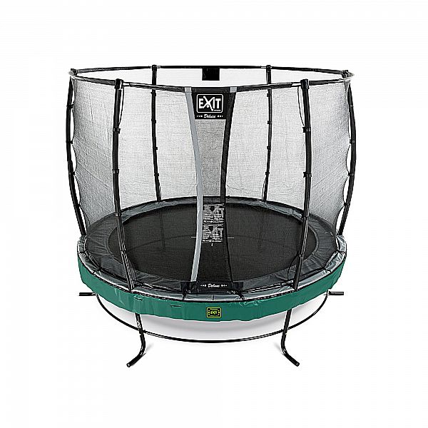 Батут EXIT Elegant Premium 253 cm green з сіткою безпеки Deluxe