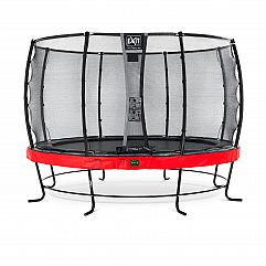 Батут EXIT Elegant Premium 366 cm red з сіткою безпеки Deluxe для  дітей і дорос..