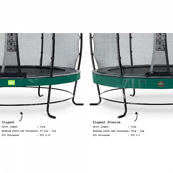 Батут EXIT Elegant Premium 427cm green (Нідерланди), виставковий зразок