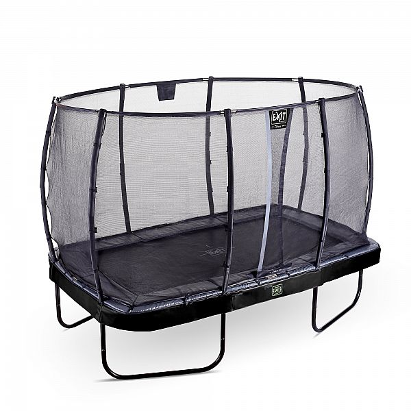 Батут EXIT Elegant Premium прямокутний 214х366 cm black ( великий, для дітей, дорослих, на 200 кг)