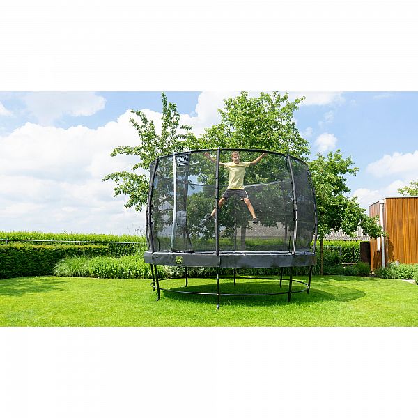 Батут c захисною сіткою EXIT Elegant 253 cm black