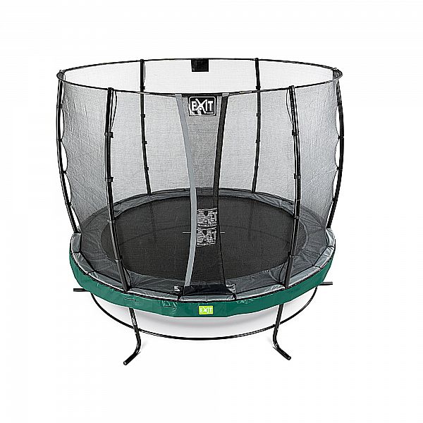 Батут c захисною сіткою EXIT Elegant 305 cm green
