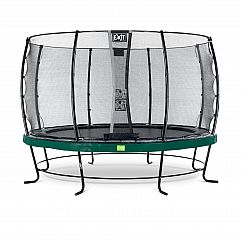 Батут c захисною сіткою EXIT Elegant 366 cm green