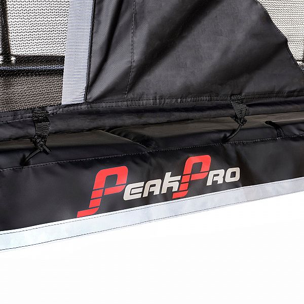 Батут професійний EXIT PeakPro прямокутний 244 х 427 см чорний ( для дітей, дорослих, на 200 кг)