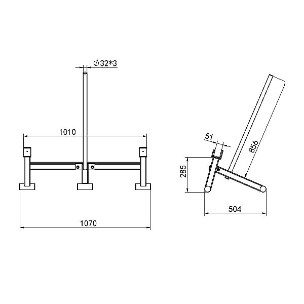 Стойка-подставка для штанги DeadLift HMS STR44