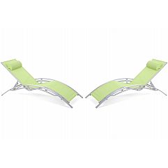 Садовий шезлонг Aruba Silver/Green