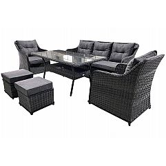 Садові меблі з техноратанга Bergamo Elegant Grey / Grey Melange