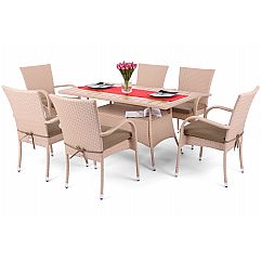 Меблі з техноратангу Mori Elegant Beige 6+1