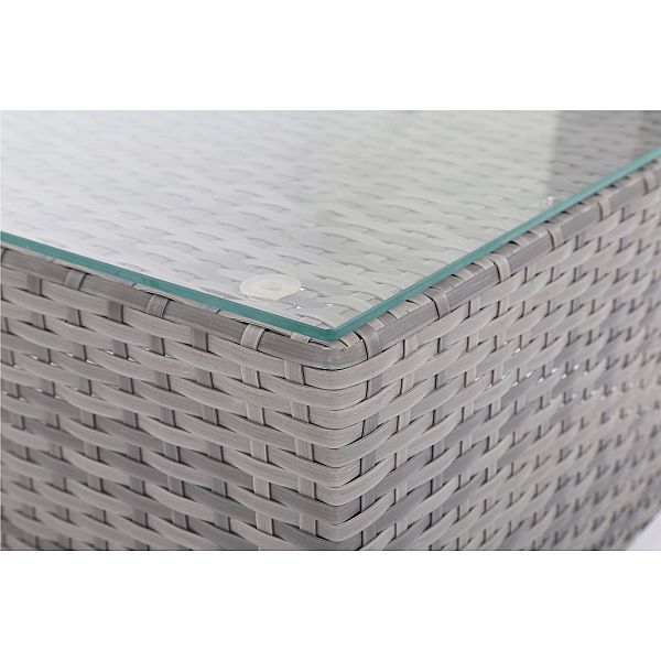 Садовий диван Milano 2 в 1 сірий / світло-сірий з техноратангу