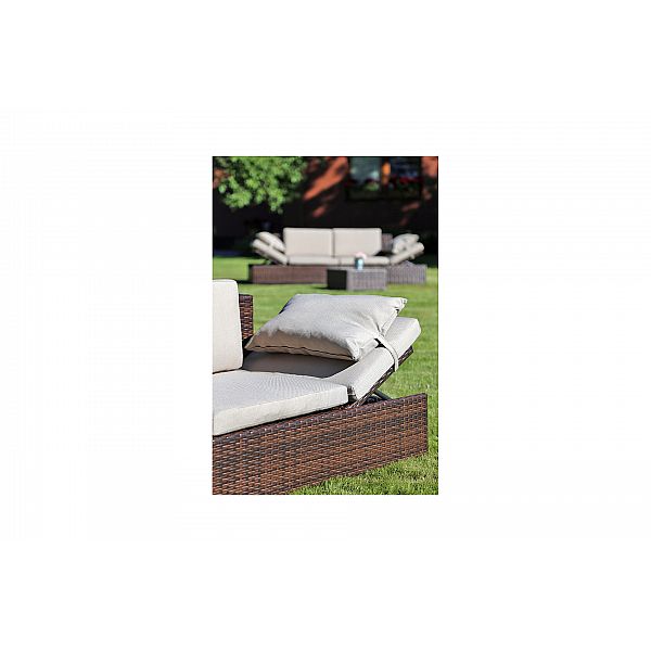 Садовий диван Milano 2 в 1 сірий / світло-сірий з техноратангу