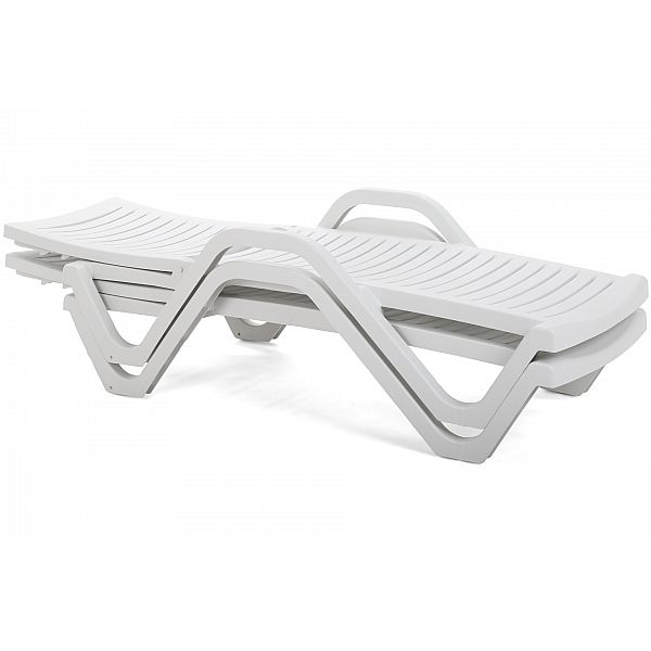 Садовий шезлонг Havana Basic White зі столиком