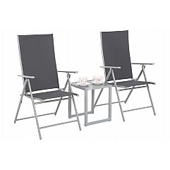 Набір садових стільців Casablanca Silver / Grey зі столиком Cuba Silver