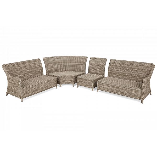 Кутові садові меблі з техноротангу Windsor Beige / Grey