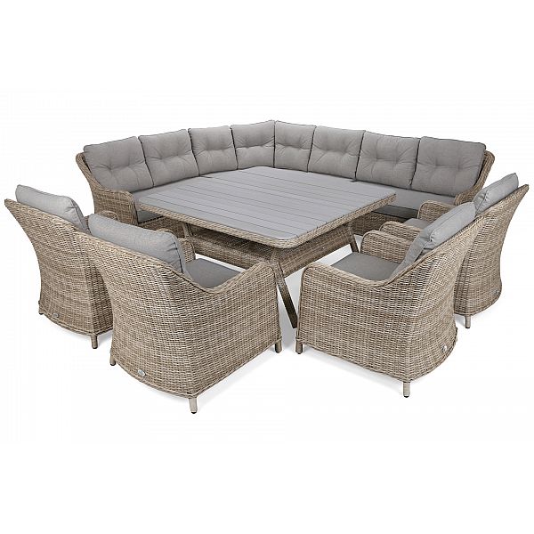 Кутові садові меблі з техноротангу Windsor Beige / Grey