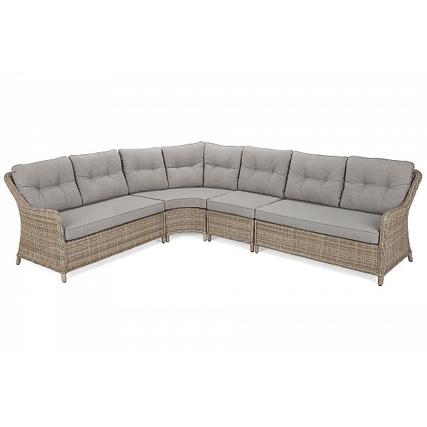 Кутові садові меблі з техноротангу Windsor Beige / Grey