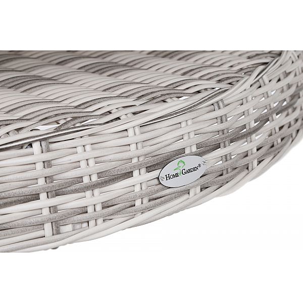Садові меблі з техноротангу Bristol Round Elegant 150 см Light Grey / Grey Melange 6+1