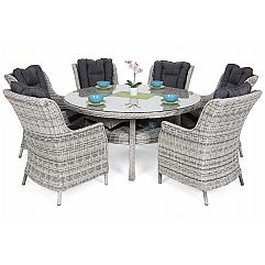 Садові меблі з техноротангу Bristol Round Elegant 150 см Light Grey / Grey Melan..