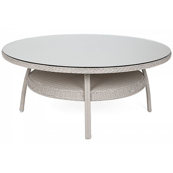 Садові меблі з техноратанга Bristol Round Elegant 180 см Білий / Сірий 8+1