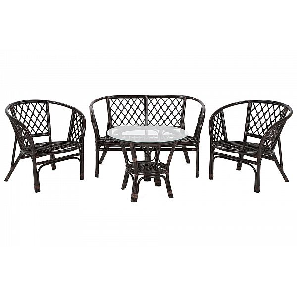 Садові меблі з ротанга Bahama Brown / Cappuccino 3+1