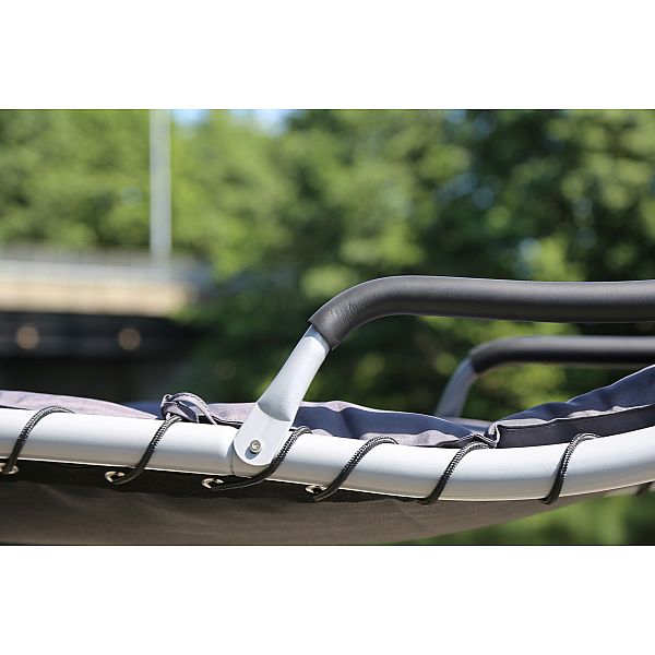 Підвісний шезлонг з балдахіном Neil Silver / Grey