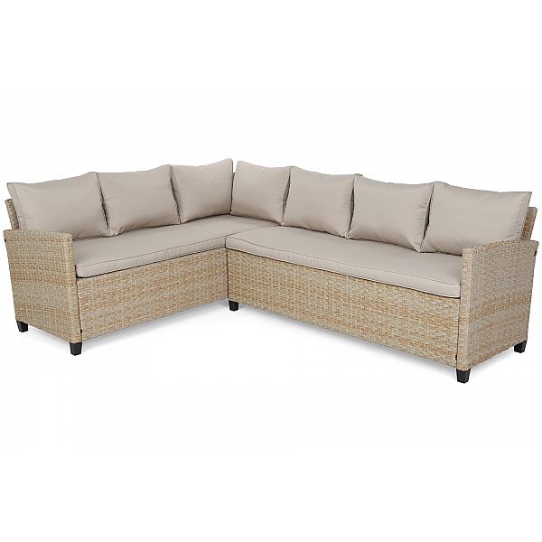 Кутові садові меблі з техноратанга Lagos Beige / Ecru