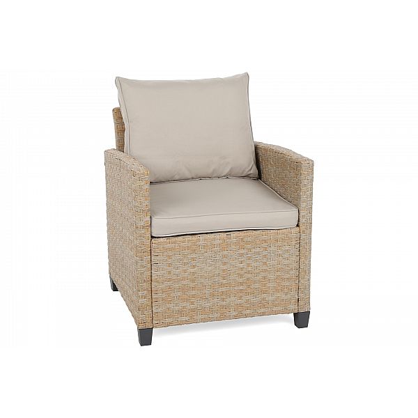 Кутові садові меблі з техноратанга Lagos Beige / Ecru