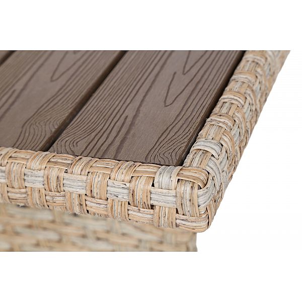 Кутові садові меблі з техноратанга Lagos Beige / Ecru