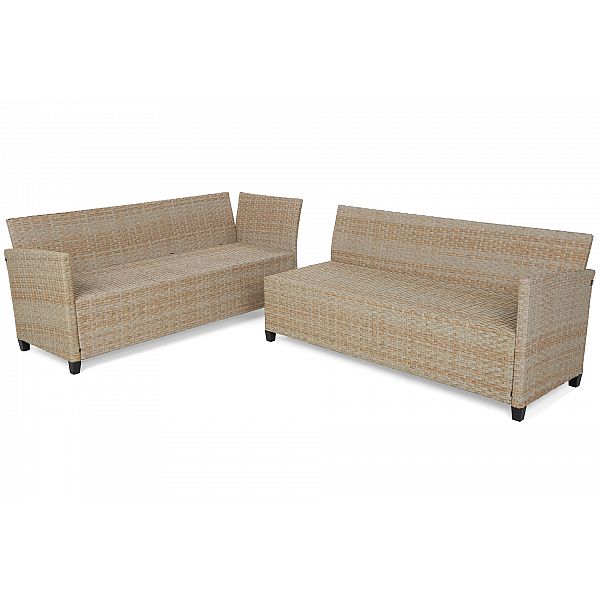Кутові садові меблі з техноратанга Lagos Beige / Ecru