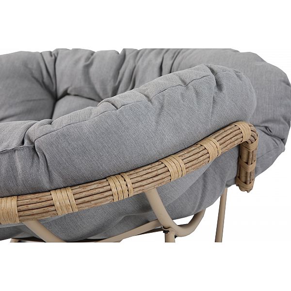 Крісло з техноротангу Palermo Begie / Light Grey