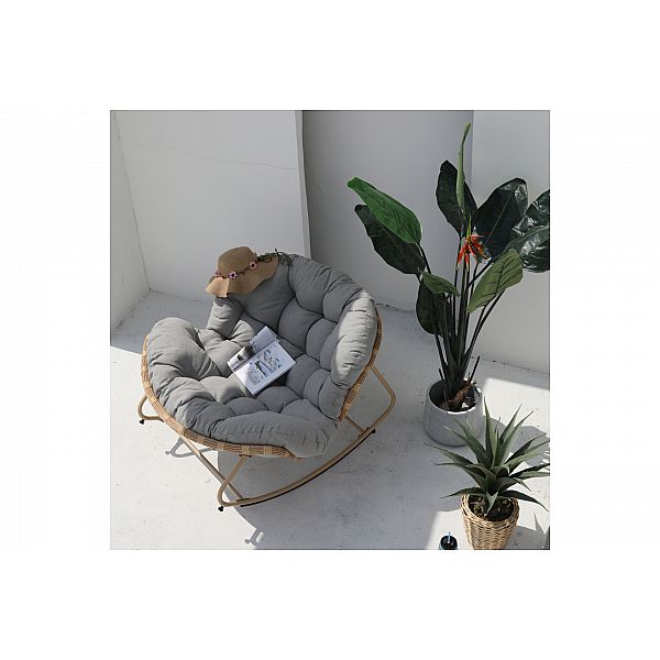 Крісло з техноротангу Palermo Begie / Light Grey