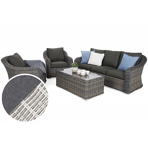 Садові меблі з техноротангу Foggia Light Grey / Grey Melange