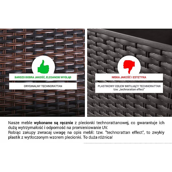 Меблі з техноратангу Mori Elegant Brown 6+1