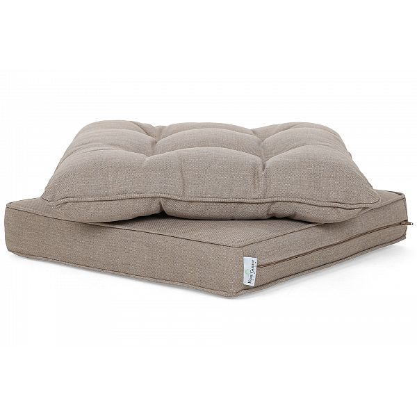 Кутовий садовий диван з техноротангу Trivento Brown Mat / Brown Melange