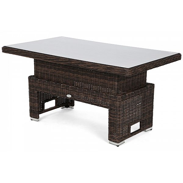Кутовий садовий диван з техноротангу Trivento Brown Mat / Brown Melange