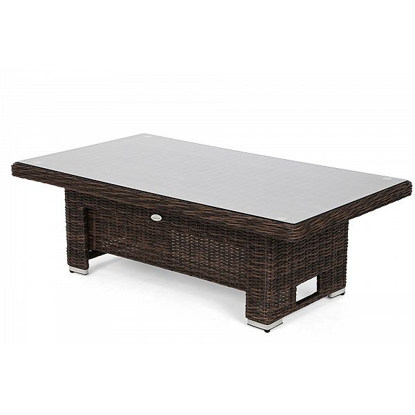 Кутовий садовий диван з техноротангу Trivento Brown Mat / Brown Melange