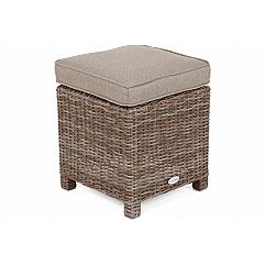 Садовий пуф з техноратангу Каліфорнія Імбир / Коричневий меланж