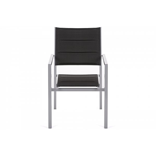 Алюмінієві садові меблі Corfu Silver / Black 6+1