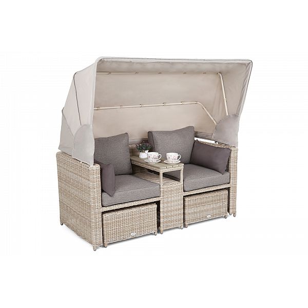 Садовий кошик з техноратангу Michigan Beige / Beige Melange