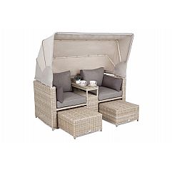 Садовий кошик з техноратангу Michigan Beige / Beige Melange