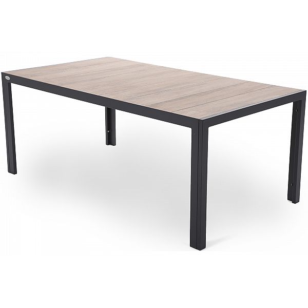 Алюмінієві садові меблі Капрі 185 см Чорний / Пісочний Капрі Коричневий / Сірий 6+1