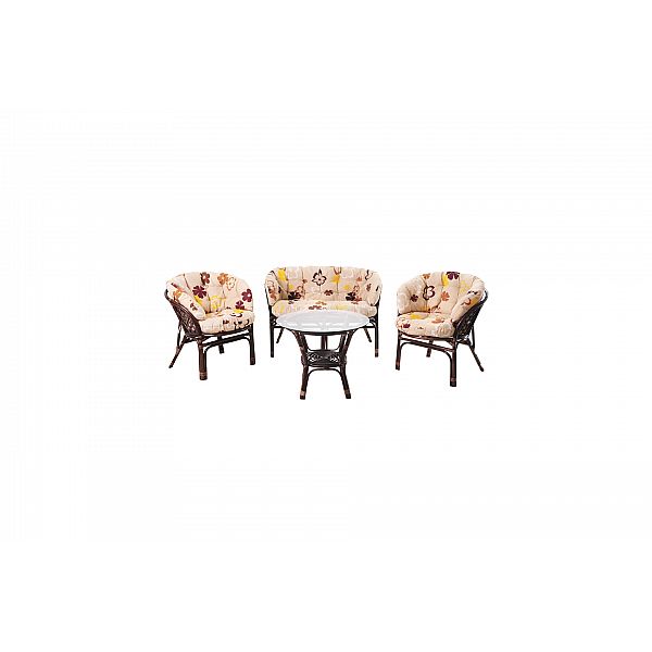 Подушки для меблів з ротанга Bahama 3+1 Latte Flowers