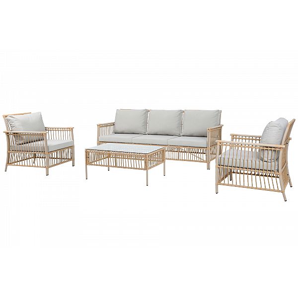 Садові меблі з техноротангу Sycylia Beige / Beige