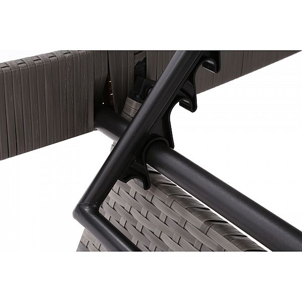 Садовий шезлонг із столиком з техноратангу Bora Bora Grey / Light Grey