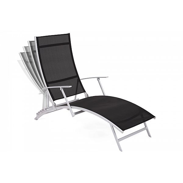 Садовий металевий шезлонг Summer Silver / Taupe