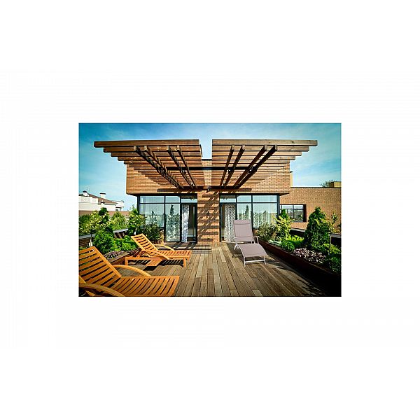 Садовий металевий шезлонг Summer Silver / Taupe