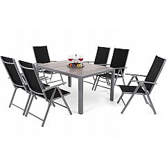 Алюмінієві садові меблі Capri 145 см Silver / Light Grey Ibiza Basic Silver / Bl..