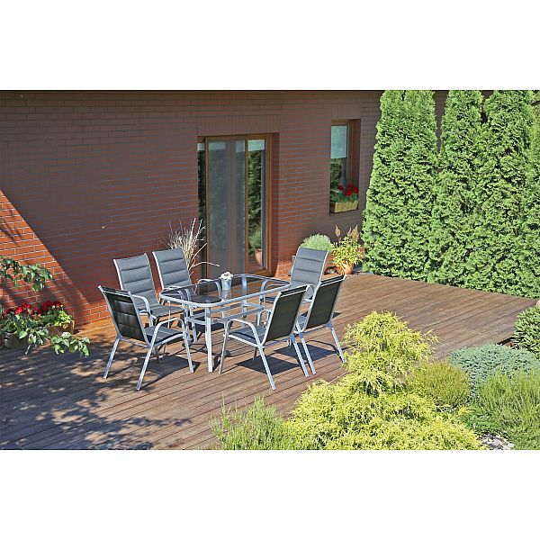 Алюмінієві садові меблі Toscana Alu Taupe 4+1